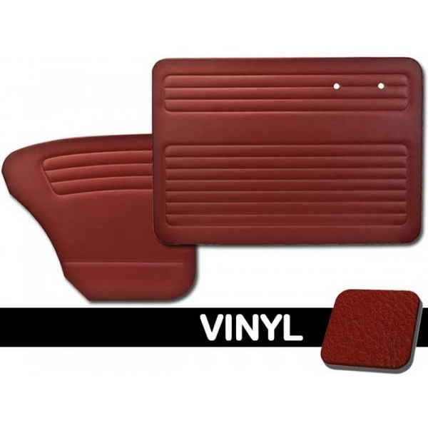 Bug 49-55, Authentic Style Door Panels - w/o Pockets, Vinyl